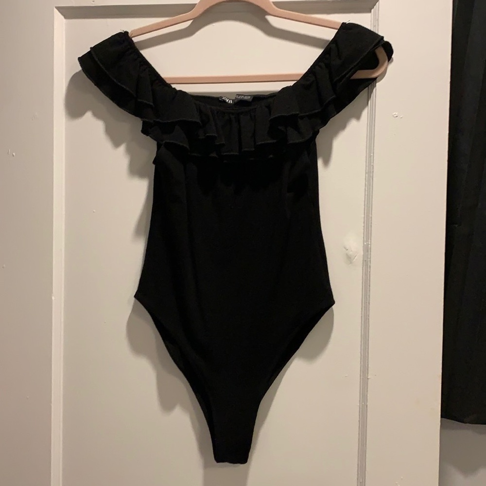 Zara Ruffle Strap bodysuit